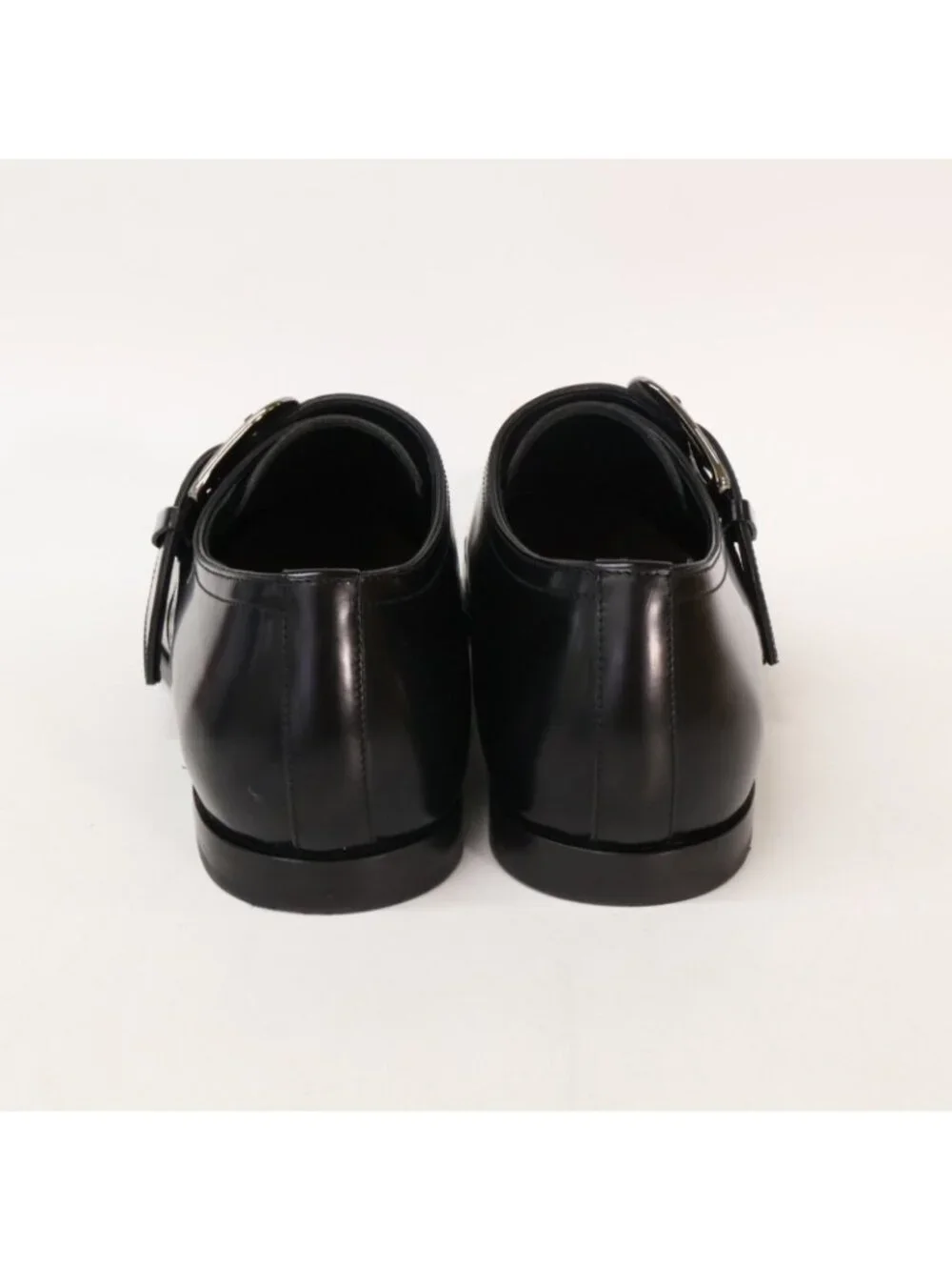 Dolce & Gabbana Silver Buckle Single Monk Dress Shoes